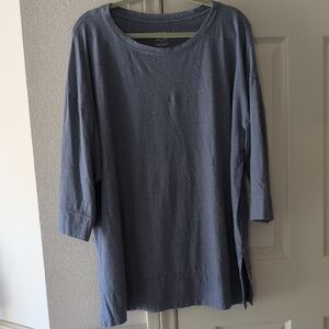 PureJill LG Tall Slate Blue Tunic
